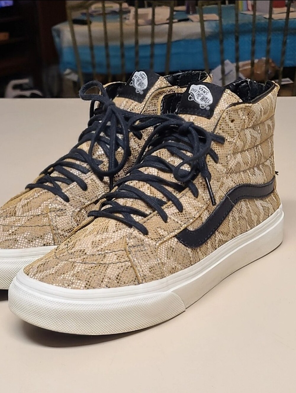 Vans SK8 Hi Snakeskin casual skateboard sneakers size 7 1/2